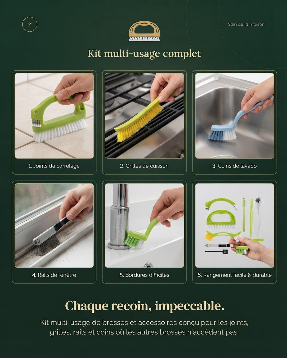 Vielseitiges Reinigungsbürsten-Set (9-teilig)